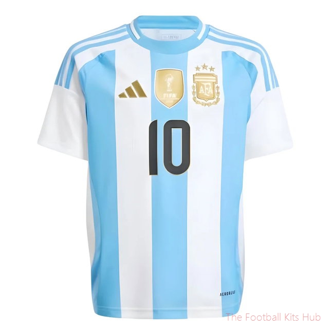 Vibrant Argentina Lionel Kids Home Shirt 2024/25 Collection-Unisoccer Shop